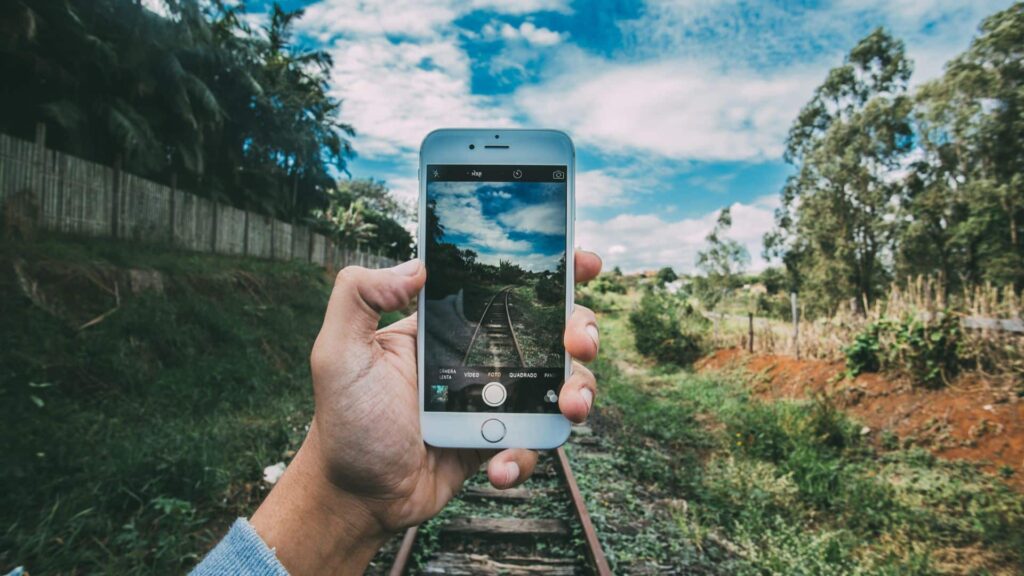 Foto maken met iPhone van rails