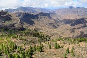 Wandelpaden en bergen in Gran Canaria Spanje